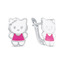 Детские серебряные серьги Hello Kitty 3309518Д